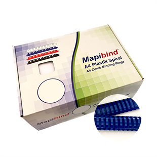 MAPİBİND 50MM PLASTİK SPİRAL LACİVERT 50 AD.
