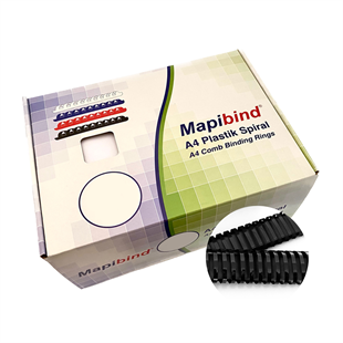 MAPİBİND 50MM PLASTİK SPİRAL SİYAH 50 AD.