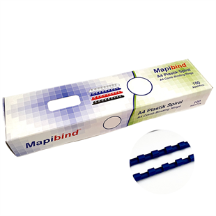MAPİBİND 6MM PLASTİK SPİRAL LACİVERT 100 AD.