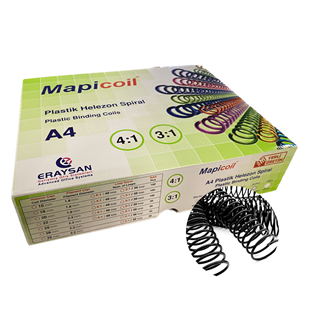 MAPİCOİL 3:1 PLASTİK HELEZON SPİRAL 50MM SİYAH 50 AD. 36 LOP