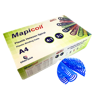 MAPİCOİL 4:1 PLASTİK HELEZON SPİRAL 12MM MAVİ 100 AD. 48 LOP
