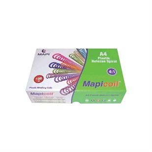 MAPİCOİL 4:1 PLASTİK HELEZON SPİRAL 25MM ŞEFFAF 50 AD. 48 LOP