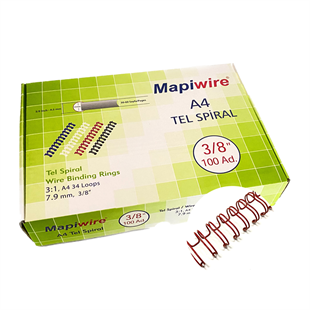 MAPİWİRE 3/8 KUTU TEL KIRMIZI 100 AD.