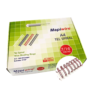 MAPİWİRE 7/16 KUTU TEL METALİK KIRMIZI 100 AD.