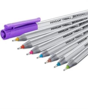 PENSAN TRİBALL TÜKENMEZ KALEM RENKLİ 8 Lİ PAKET