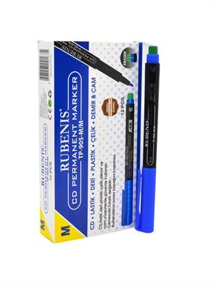 RUBENİS TP-905-M/M MAVİ SİLGİLİ CD KALEMİ (M)