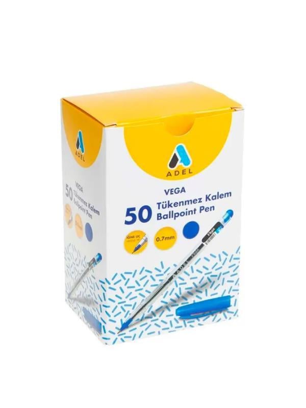ADEL TÜKENMEZ KALEM VEGA MAVİ 50Lİ 130101