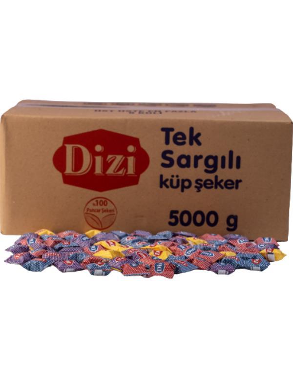 DİZİ TEK SARGILI KÜP ŞEKER 5 KG