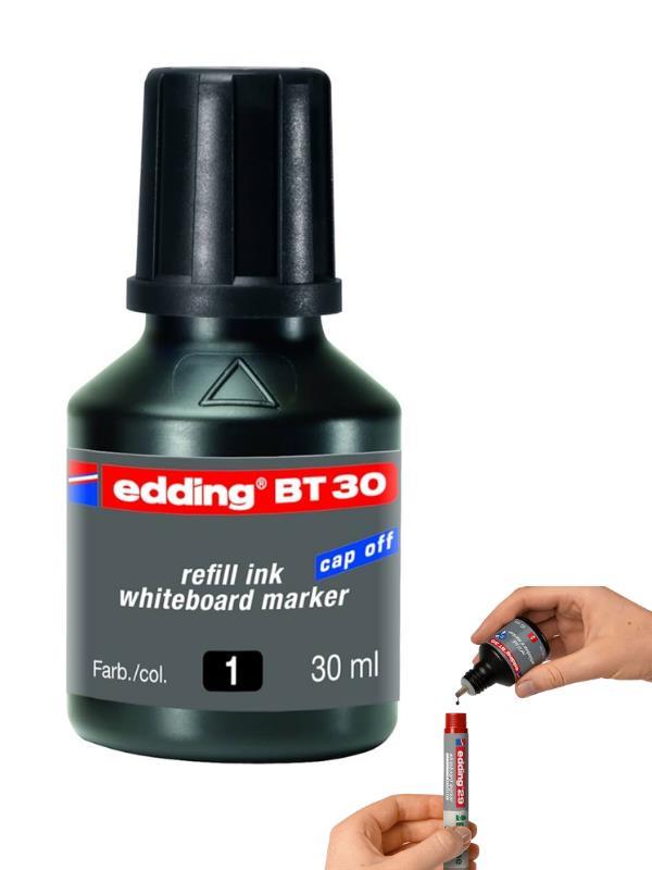 EDDİNG BEYAZ TAHTA KALEM MÜREKKEBİ BT30 SİYAH 30ML
