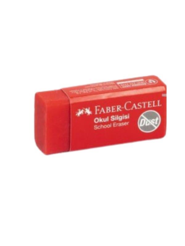 FABER-CASTELL KÜÇÜK KIRMIZI OKUL SİLGİSİ – DUST-FREE SERİSİ
