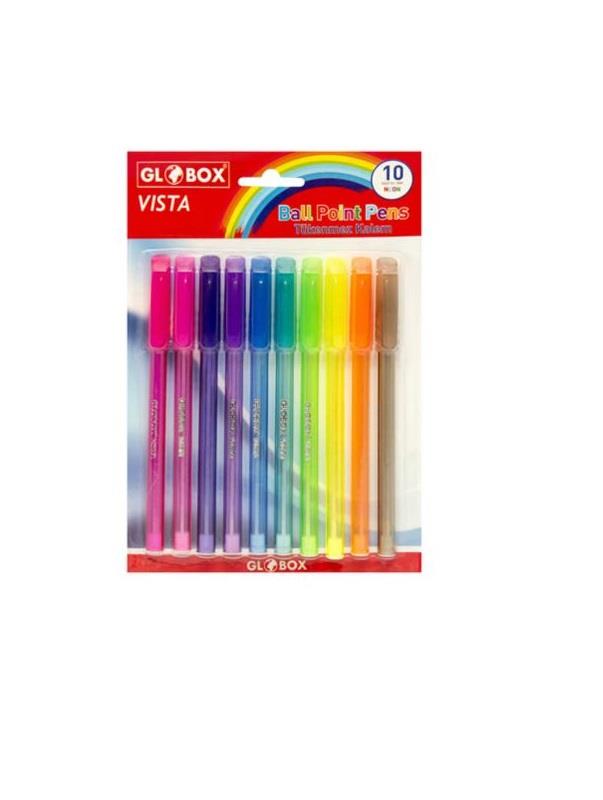 GLOBOX 2147 VISTA NEON TÜKENMEZ KALEM KRŞ 10 NOLU ( 10 RENK )