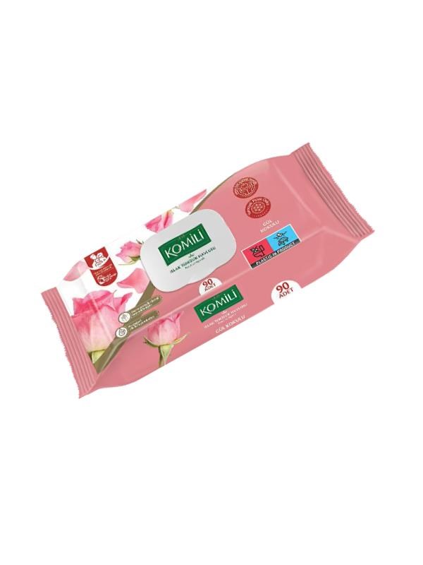 KOMİLİ TEMİZLİK HAVLUSU GÜL KOKULU 90 LI