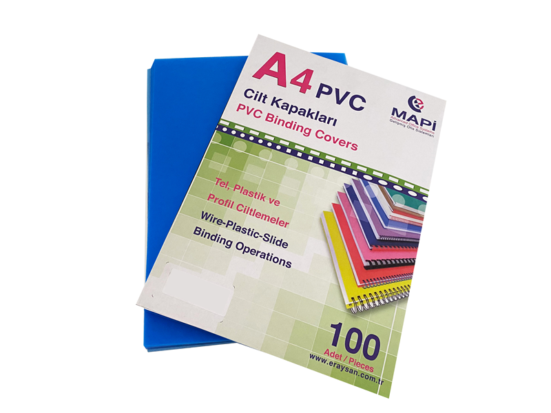 MAPİ A4 PVC OPAK CİLT KAPAK MAVİ 100 LÜ