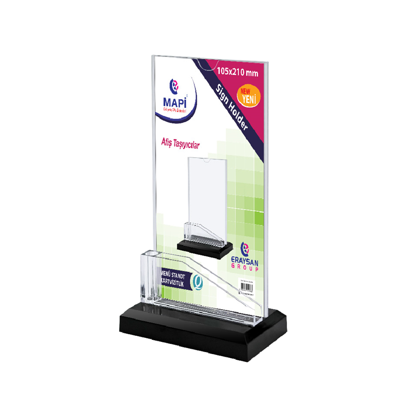 MAPİ MENÜ STAND KARTVİZİTLİKLİ DİKEY (105X210)