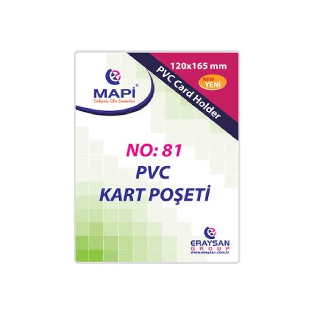 MAPİ ÖZEL EBAT PVC KART POŞETİ NO:81 165X120 100'LÜ PAKET
