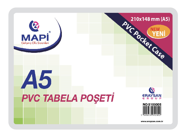 MAPİ PVC AFİŞ MUHAFAZA KABI  A5 20'Lİ PAKET