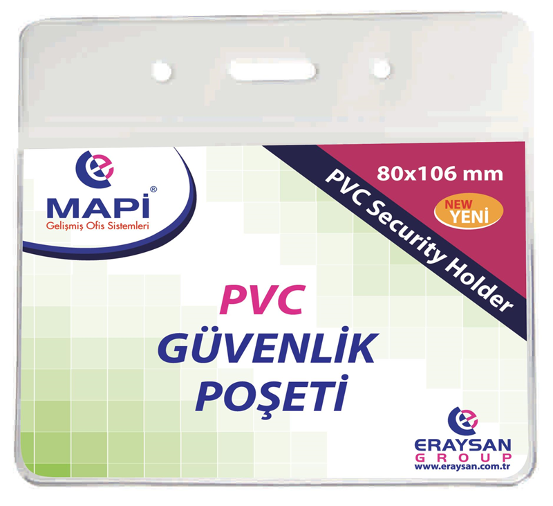 MAPİ PVC GÜVENLİK KARTI POŞET NO:40 80X106 100'LÜ PAKET