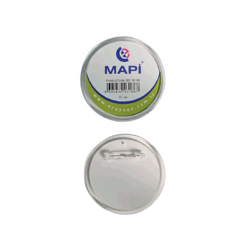 MAPİ ŞEFFAF İĞNELİ İSİMLİK (YUVARLAK) K08 57X57 25Lİ PAKET