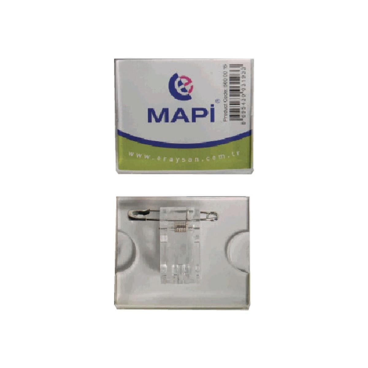 MAPİ ŞEFFAF İSİMLİK (DİKDÖRTGEN) K01 45X38 25Lİ PAKET