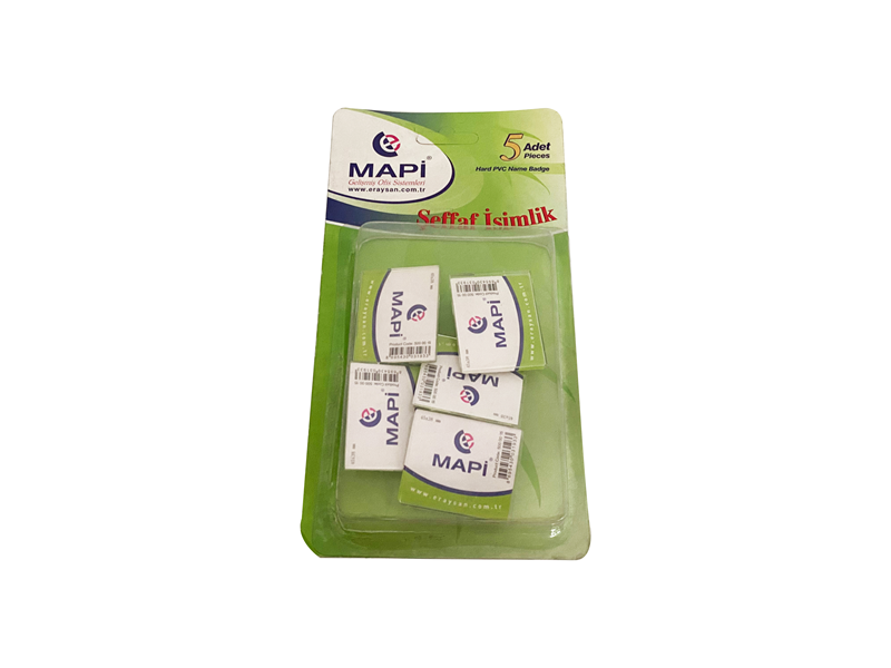 MAPİ ŞEFFAF İSİMLİKLER BLİSTER 45X38 MM 5'Lİ PAKET