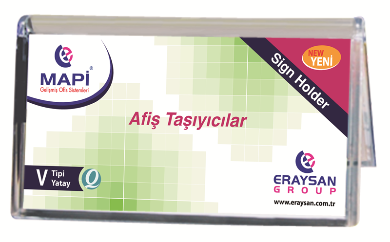 MAPİ V TİPİ YATAY AFİŞ TAŞIYICI STAND (297X210)