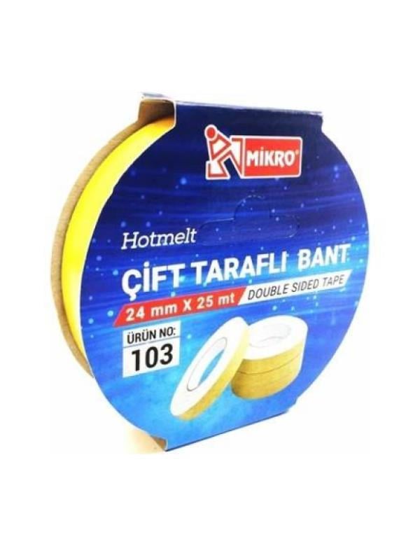 MİKRO ÜRÜN NO 103 24X25M ÇİFT TARAFLI BANT