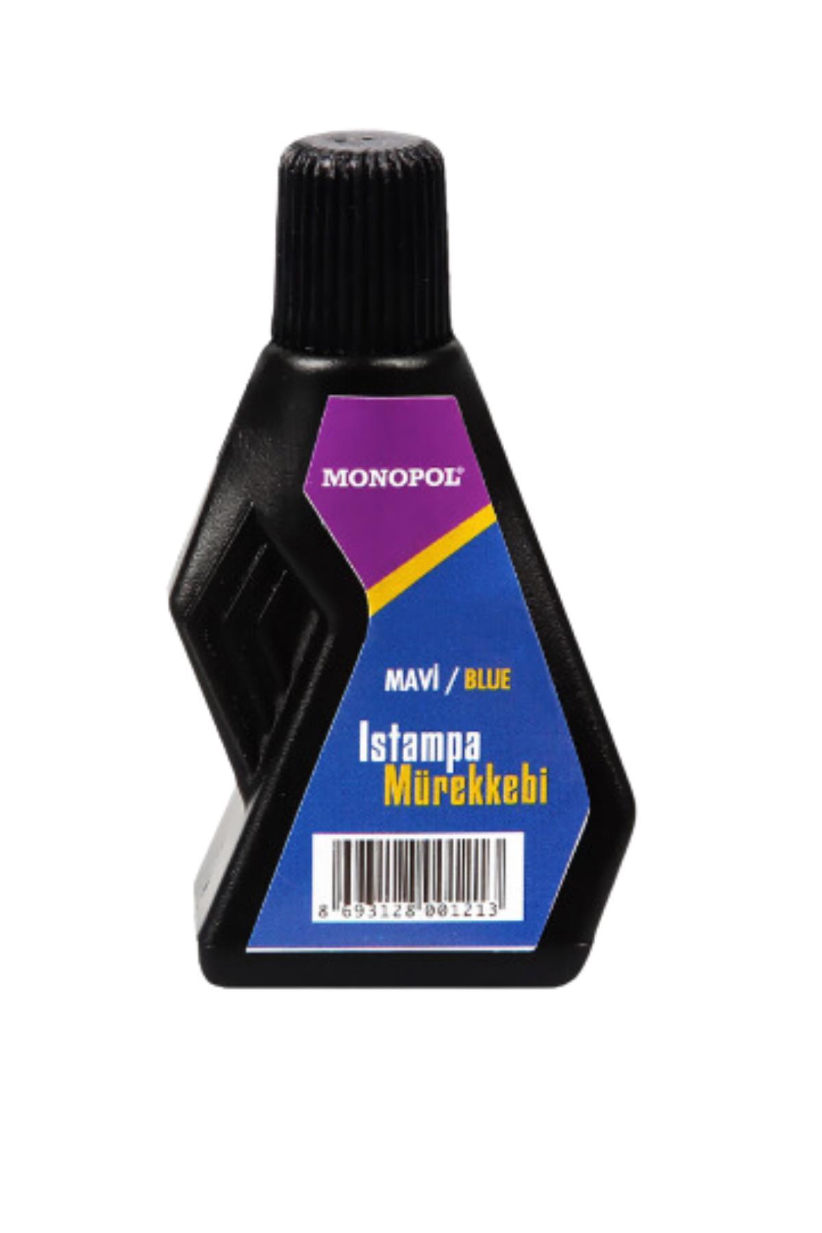 MONOPOL 1121 ISTAMPA MÜREKKEBİ ( KAŞE MÜREKEBİ )30ML MAVİ