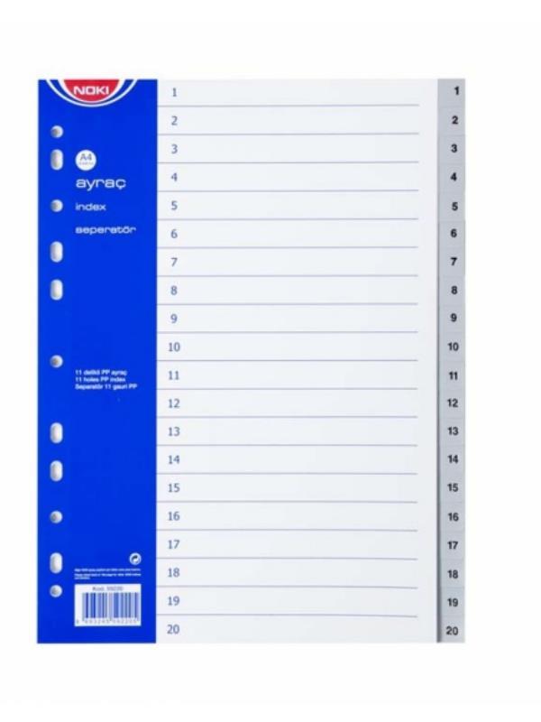 NOKİ SEPERATÖR 1-20 RAKAM 59220