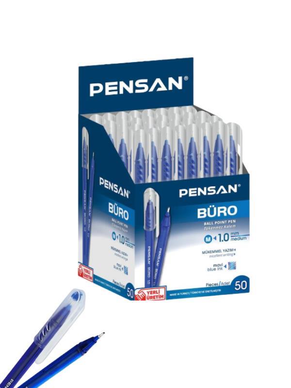 PENSAN 2270 MAVİ TÜKENMEZ KALEM BÜRO 1.0 MM 50'Lİ KUTU