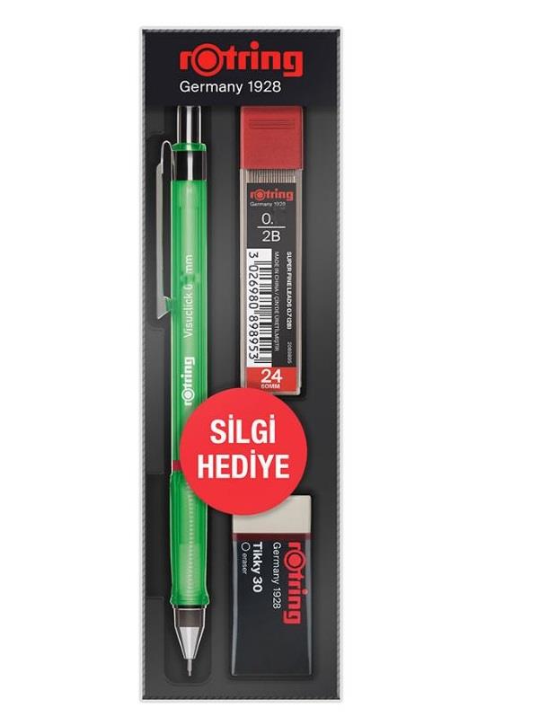 ROTRİNG VİSUCLİCK MİN.SİLGİ 3 LÜ OKUL SETİ 05 MM YEŞİL