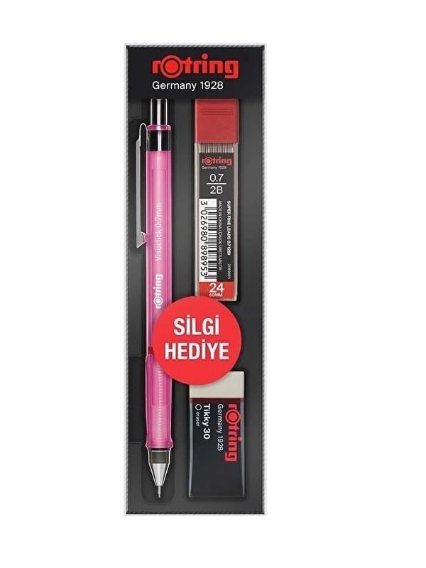 ROTRİNG VİSUCLİCK MİN SİLGİ 3 LÜ OKUL SETİ 07MM PEMBE