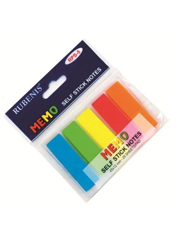 RUBENİS.RPS-5 RB.45*12 5 RENK YAPIŞKANLI NOT KAĞIDI