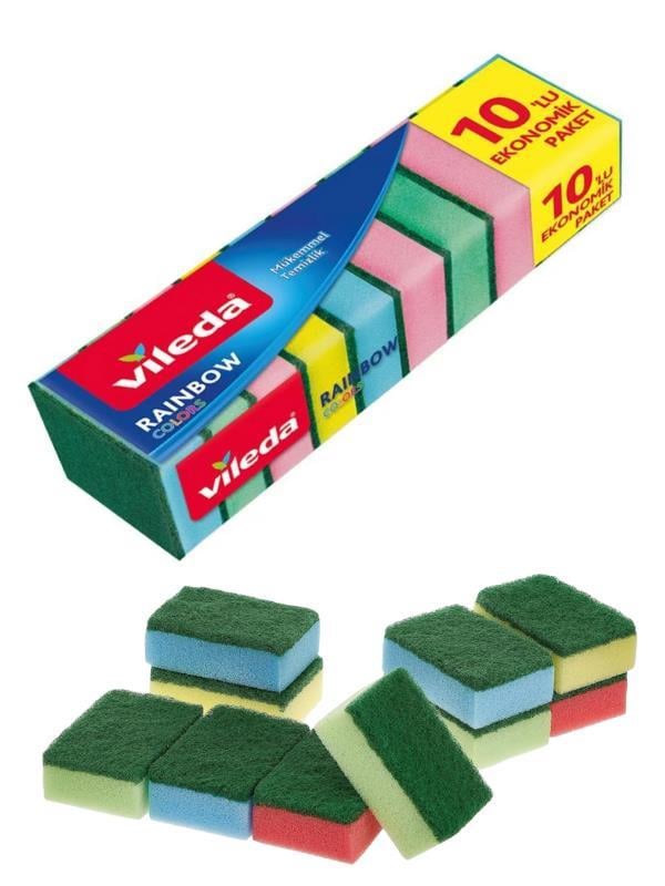 VİLEDA RAINBOW DÜZ SÜNGER 10 LU