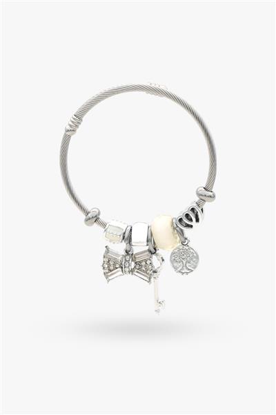 Anahtar Charm Çelik Bileklik