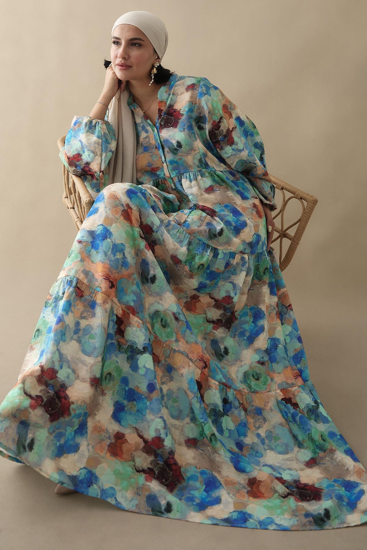 Dalia Mavi Mango Elbise