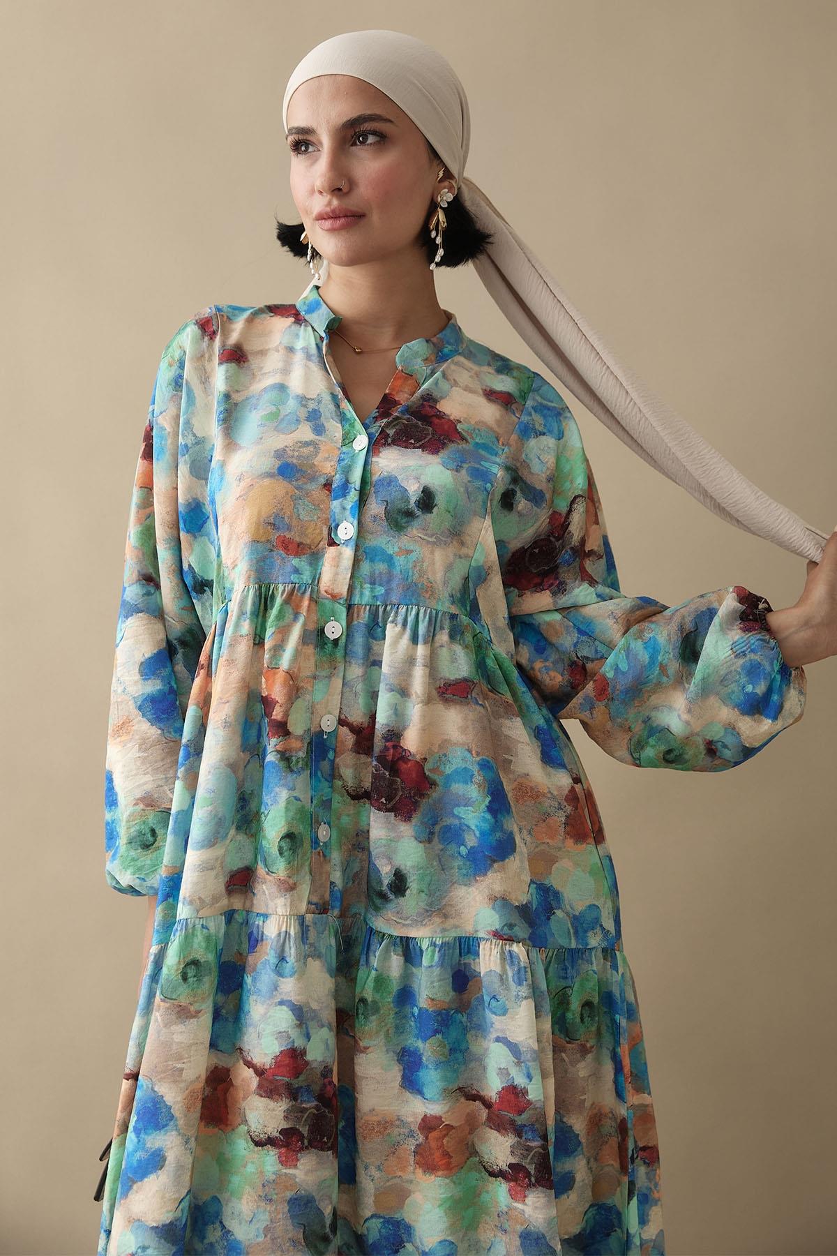 Dalia Mavi Mango Elbise