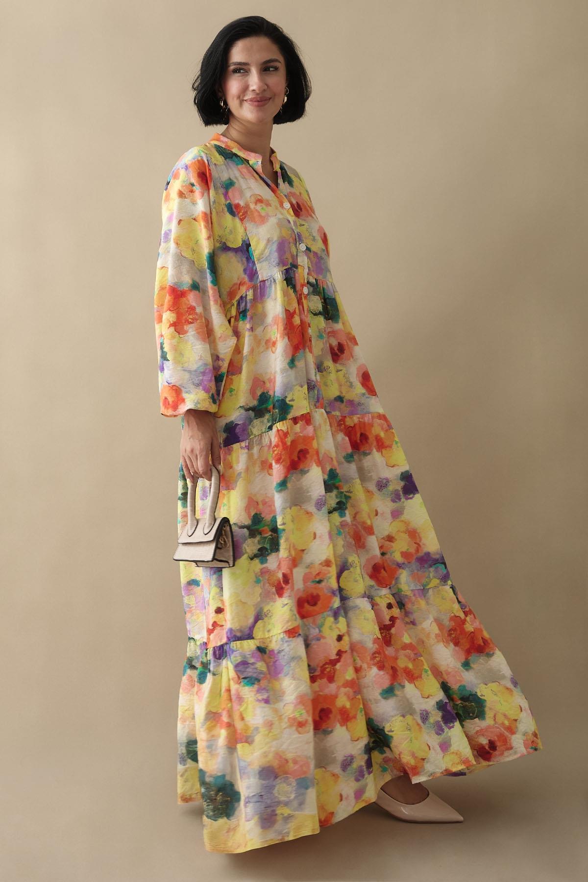 Dalia Sarı Mango Elbise