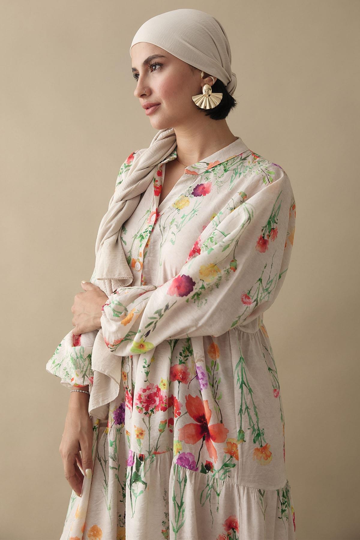 Gardenya Oranj Mango Elbise