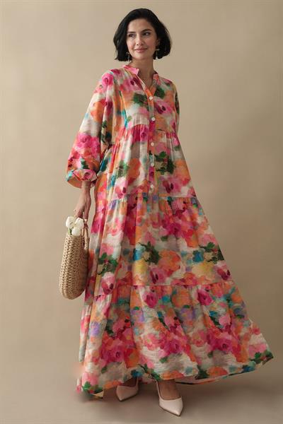 Dalia Pembe Mango Elbise