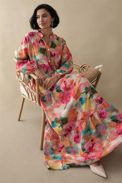 Dalia Pembe Mango Elbise