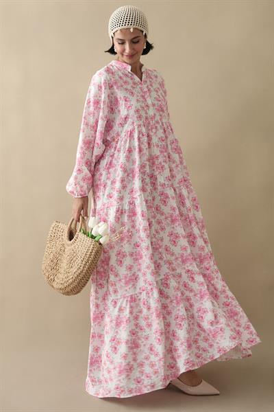 Frezya Pembe Mango Elbise