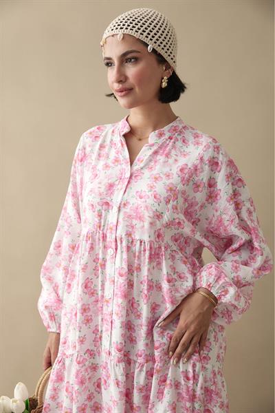Frezya Pembe Mango Elbise