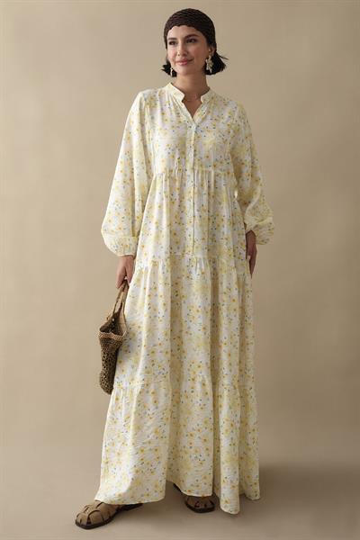 Frezya Sarı Mango Elbise