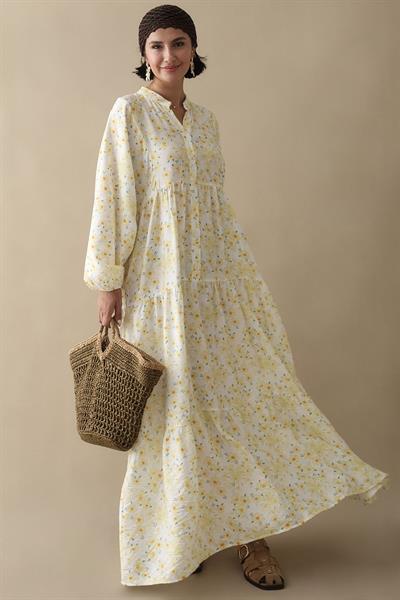 Frezya Sarı Mango Elbise