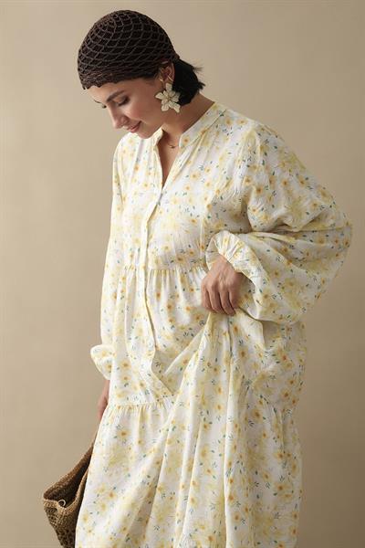 Frezya Sarı Mango Elbise