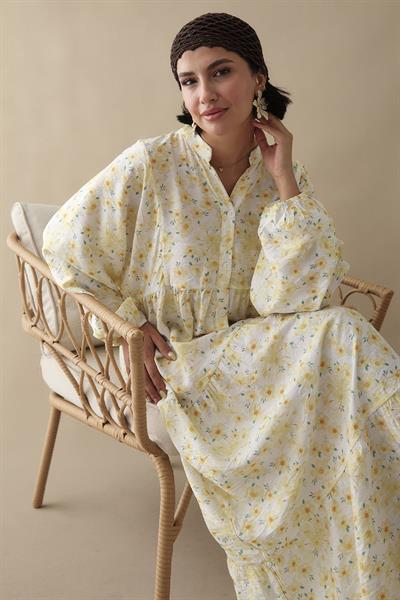 Frezya Sarı Mango Elbise