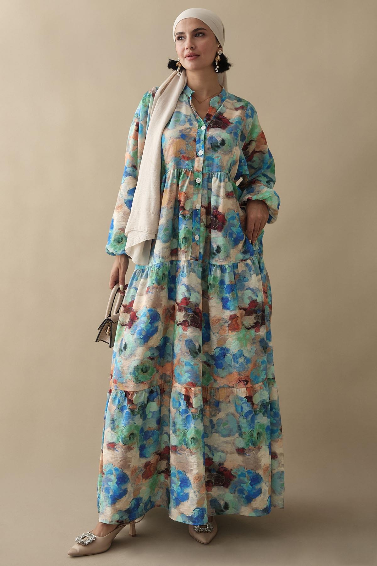 Dalia Mavi Mango Elbise