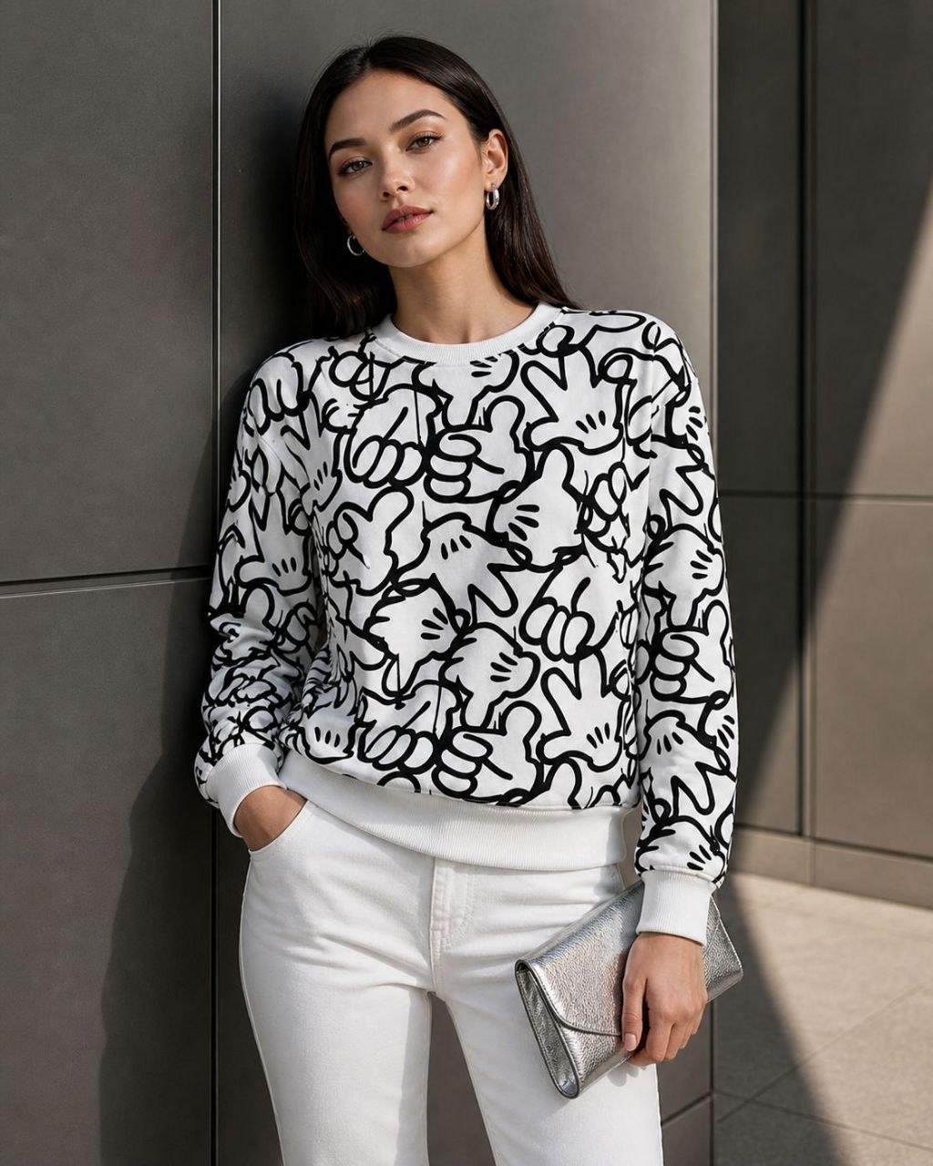 iki iplik Sweatshirt 581571 Ekru
