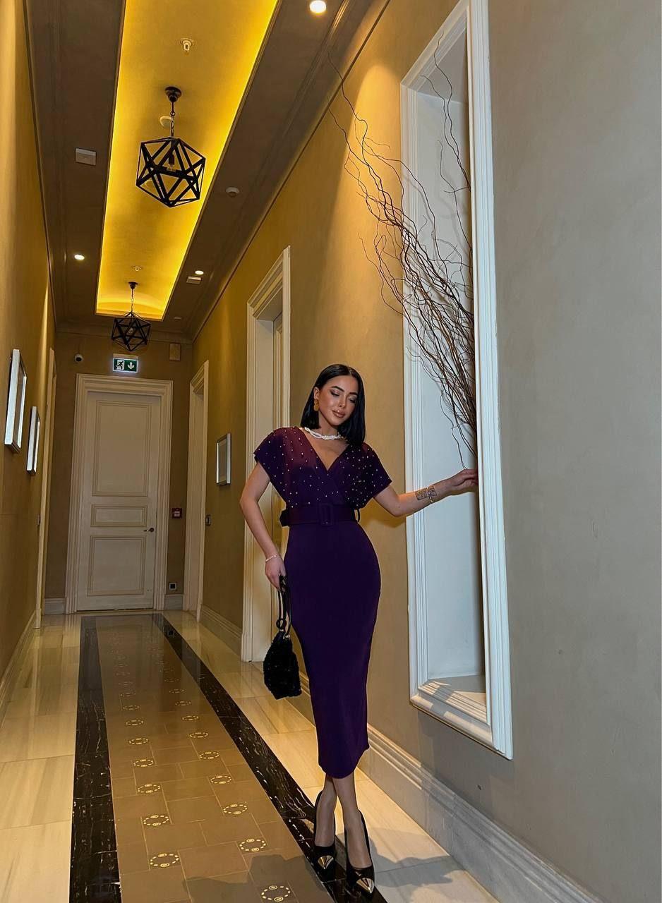 Viola Inci Detay  Elbise Mor 582167