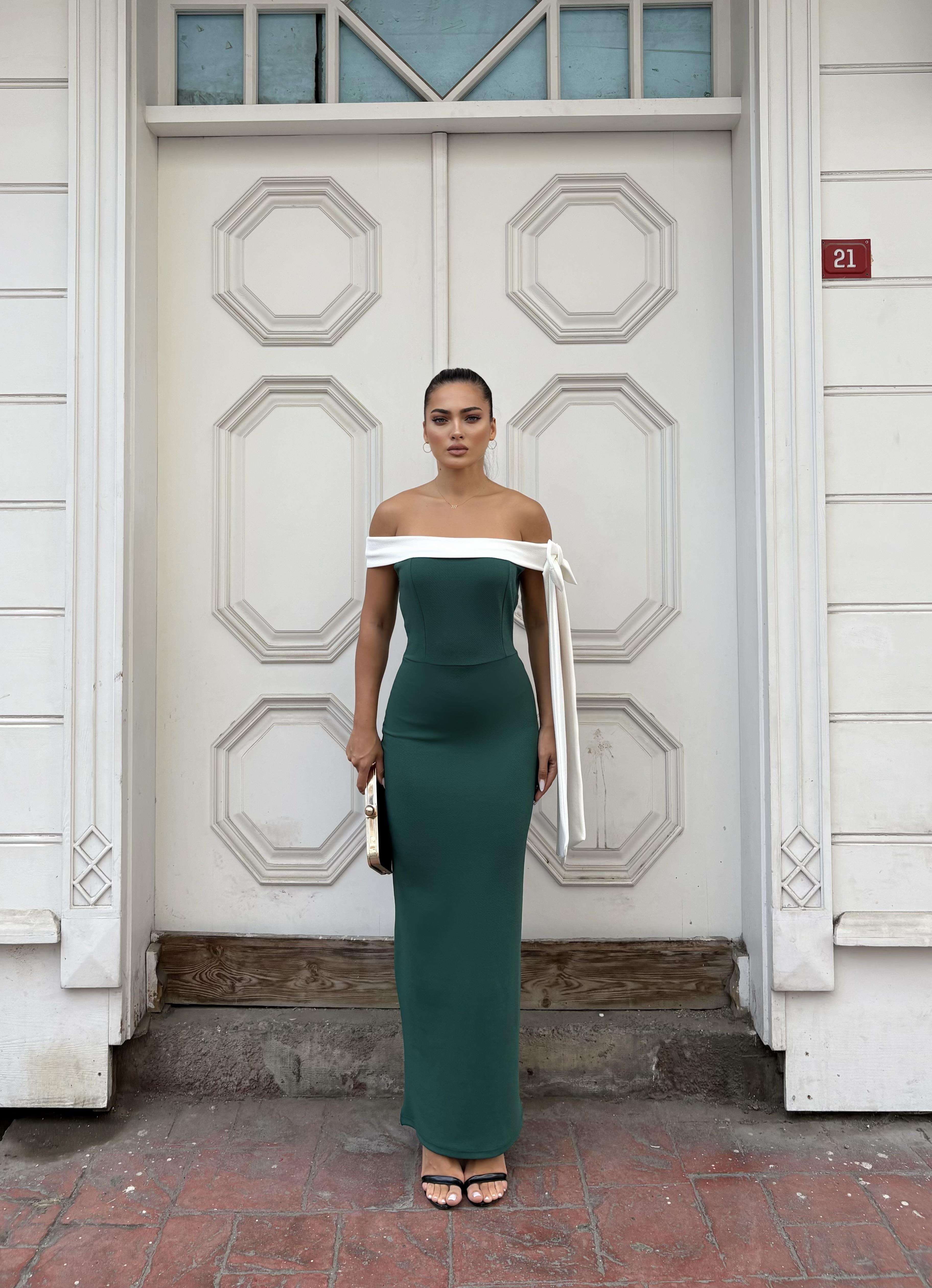 ZÜMRÜT Beyaz Krep Elbise 582938